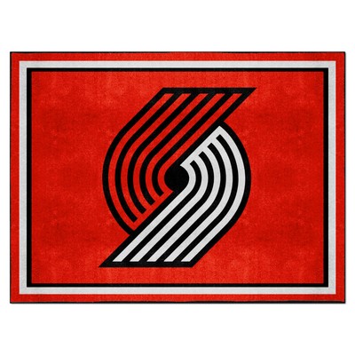 Fan Mats  LLC Portland Trail Blazers 8x10 Rug Red