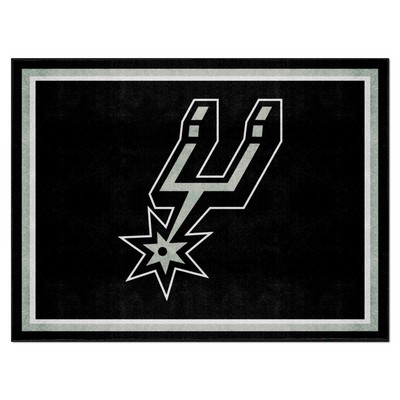 Fan Mats  LLC San Antonio Spurs 8x10 Rug Black