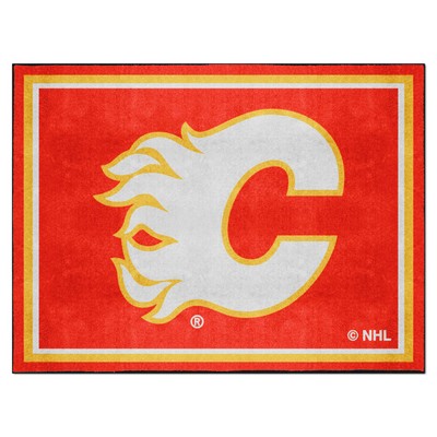 Fan Mats  LLC Calgary Flames 8x10 Rug Red