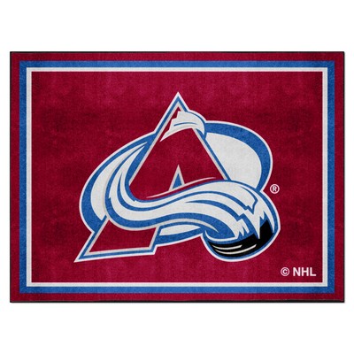 Fan Mats  LLC Colorado Avalanche 8x10 Rug Burgandy