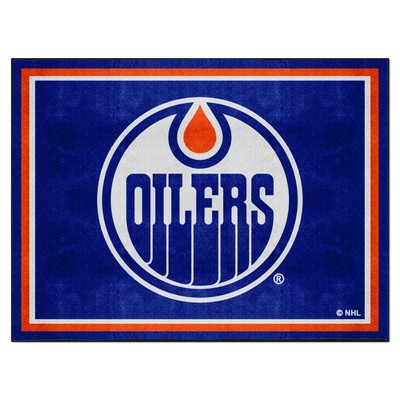 Fan Mats  LLC Edmonton Oilers 8x10 Rug Blue