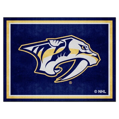 Fan Mats  LLC Nashville Predators 8x10 Rug Blue