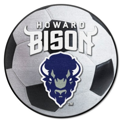 Fan Mats  LLC Howard Bison Soccer Ball Rug - 27in. Diameter White