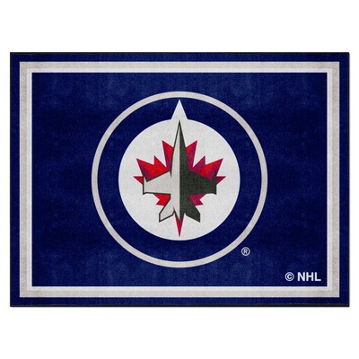 Fan Mats  LLC Winnipeg Jets 8x10 Rug Navy