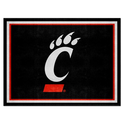 Fan Mats  LLC Cincinnati Bearcats 8ft. x 10 ft. Plush Area Rug Black