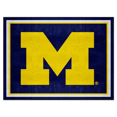 Fan Mats  LLC Michigan Wolverines 8x10 Rug Blue