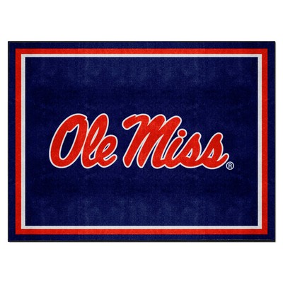 Fan Mats  LLC Ole Miss Rebels 8x10 Rug Navy