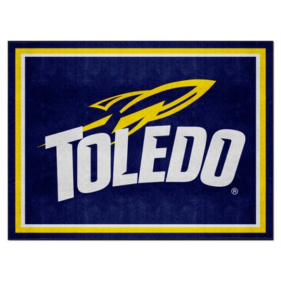 Fan Mats  LLC Toledo Rockets 8x10 Rug Navy