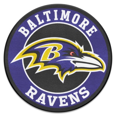 Fan Mats  LLC Baltimore Ravens Roundel Mat Black