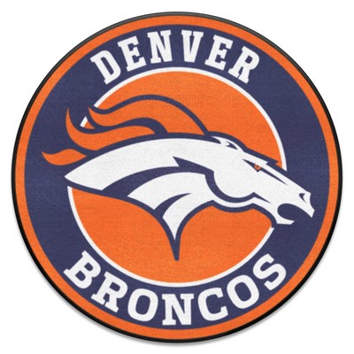 Fan Mats  LLC Denver Broncos Roundel Mat Orange