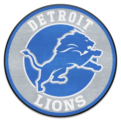 Fan Mats  LLC Detroit Lions Roundel Mat Blue