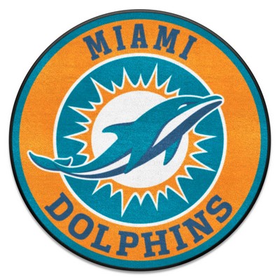 Fan Mats  LLC Miami Dolphins Roundel Mat Teal