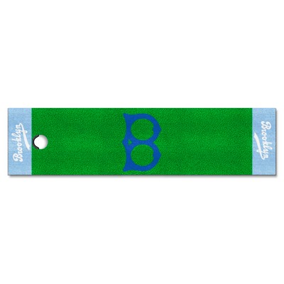 Fan Mats  LLC Brooklyn Dodgers Putting Green Mat Retro Green