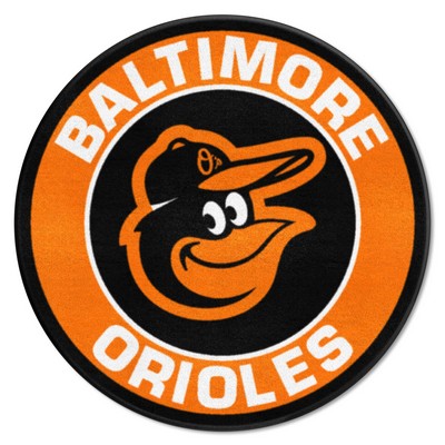 Fan Mats  LLC Baltimore Orioles Roundel Mat Black