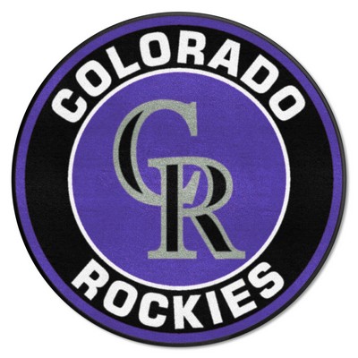 Fan Mats  LLC Colorado Rockies Roundel Mat Purple