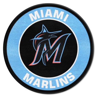 Fan Mats  LLC Miami Marlins Roundel Mat Blue