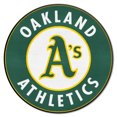 Fan Mats  LLC Oakland Athletics Roundel Mat Green