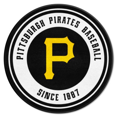 Fan Mats  LLC Pittsburgh Pirates Roundel Mat Black