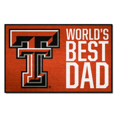 Fan Mats  LLC Texas Tech Red Raiders Starter Mat World's Best Dad Red