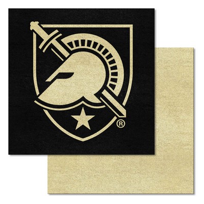 Fan Mats  LLC Army West Point Black Knights Team Carpet Tiles Black