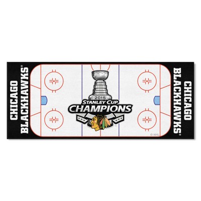 Fan Mats  LLC Chicago Blackhawks Rink Runner White