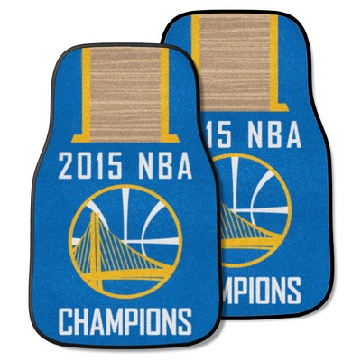 Fan Mats  LLC Golden State Warriors 2-pc Carpet Car Mat Set Blue