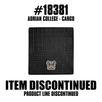 Fan Mats  LLC Adrian College Bulldogs Heavy Duty Vinyl Cargo Mat Black