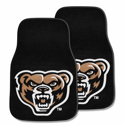 Fan Mats  LLC Oakland Golden Grizzlies 2-pc Carpet Car Mat Set Black