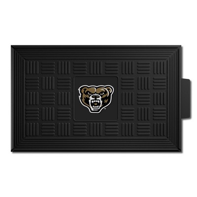 Fan Mats  LLC Oakland Golden Grizzlies Medallion Door Mat Black