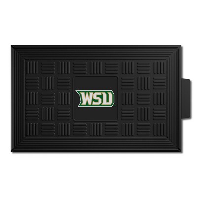 Fan Mats  LLC Wright State Raiders Medallion Door Mat Black