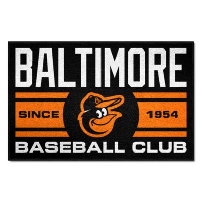 Fan Mats  LLC Baltimore Orioles Starter Mat Uniform Black