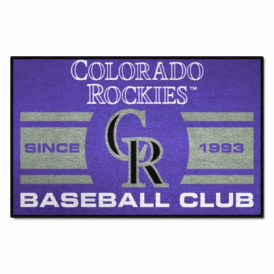 Fan Mats  LLC Colorado Rockies Starter Mat Uniform Purple