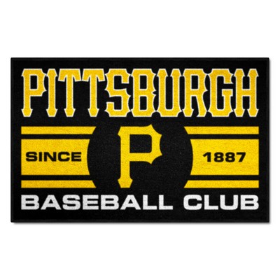 Fan Mats  LLC Pittsburgh Pirates Starter Mat Uniform Black