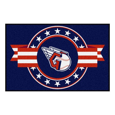 Fan Mats  LLC Cleveland Guardians Starter Mat MLB Patriotic Blue