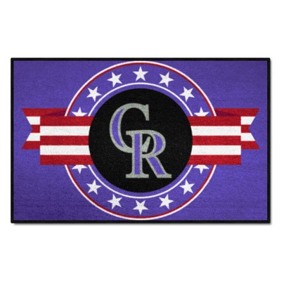 Fan Mats  LLC Colorado Rockies Starter Mat MLB Patriotic Blue