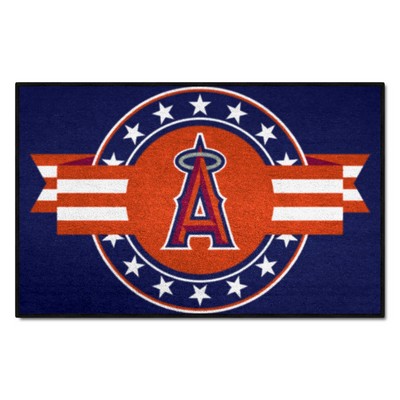 Fan Mats  LLC Los Angeles Angels Starter Mat MLB Patriotic Blue