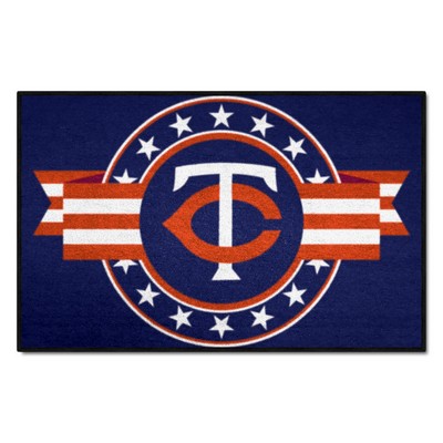 Fan Mats  LLC Minnesota Twins Starter Mat MLB Patriotic Blue