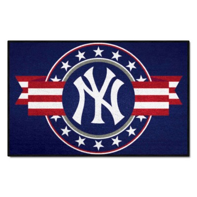 Fan Mats  LLC New York Yankees Starter Mat MLB Patriotic Blue