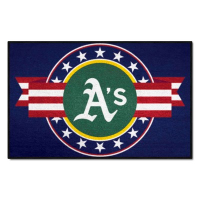 Fan Mats  LLC Oakland Athletics Starter Mat MLB Patriotic Blue