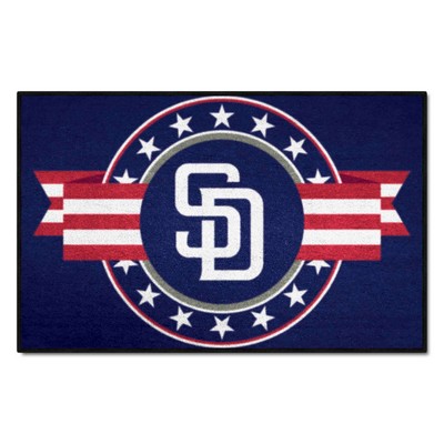 Fan Mats  LLC San Diego Padres Starter Mat MLB Patriotic Blue