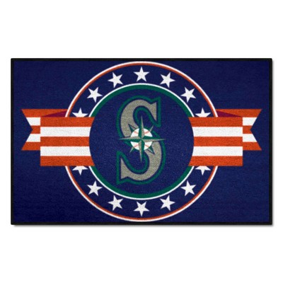 Fan Mats  LLC Seattle Mariners Starter Mat MLB Patriotic Blue