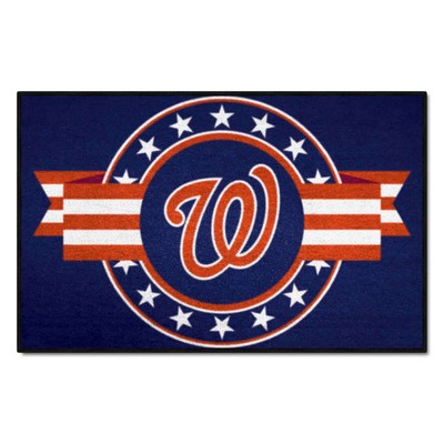 Fan Mats  LLC Washington Nationals Starter Mat MLB Patriotic Blue