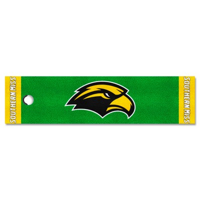 Fan Mats  LLC Southern Miss Golden Eagles Putting Green Mat Green