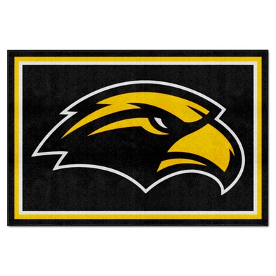 Fan Mats  LLC Southern Miss Golden Eagles 5x8 Rug Black