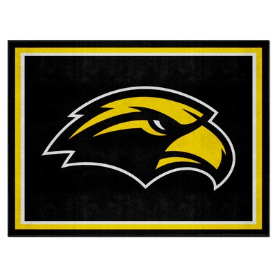 Fan Mats  LLC Southern Miss Golden Eagles 8x10 Rug Black