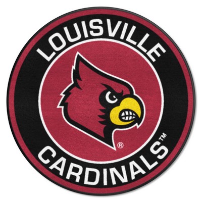 Fan Mats  LLC Louisville Cardinals Roundel Mat Red