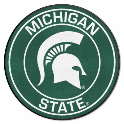 Fan Mats  LLC Michigan State Spartans Roundel Mat Green