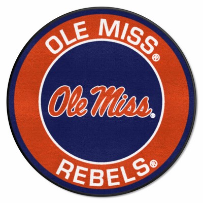 Fan Mats  LLC Ole Miss Rebels Roundel Mat Navy