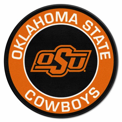 Fan Mats  LLC Oklahoma State Cowboys Roundel Mat Black