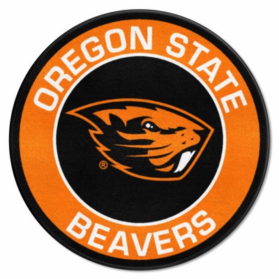 Fan Mats  LLC Oregon State Beavers Roundel Mat Black